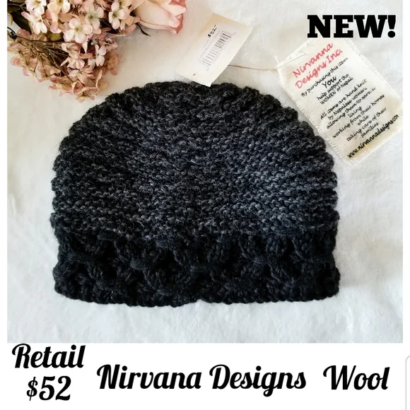 Nirvana Designs hat $52 Retail Chunky Soft Knit Wool Beanie, FINAL PRICE! - Picture 1 of 13